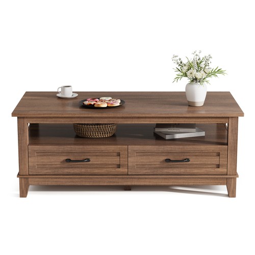 Garvee coffee table drawers - coffee,