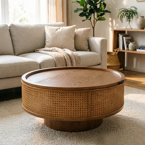 Farmhouse round storage coffee - farmhouse,